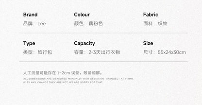 LEE Dry Pocket Sports Fitness Gym Bag for Women Men Large Capacity Waterproof Oxford Duffel Luggage Travel Bag Shoe Compartment