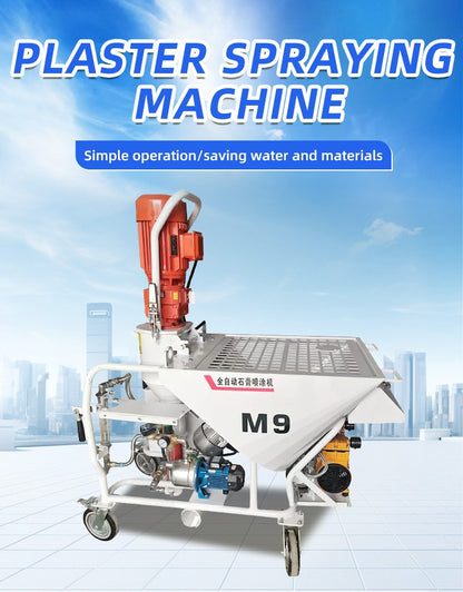 High Capacity Mortar Spraying Machine Electric for Large Area Wall Plaster Cement Efficient Rendering Pump