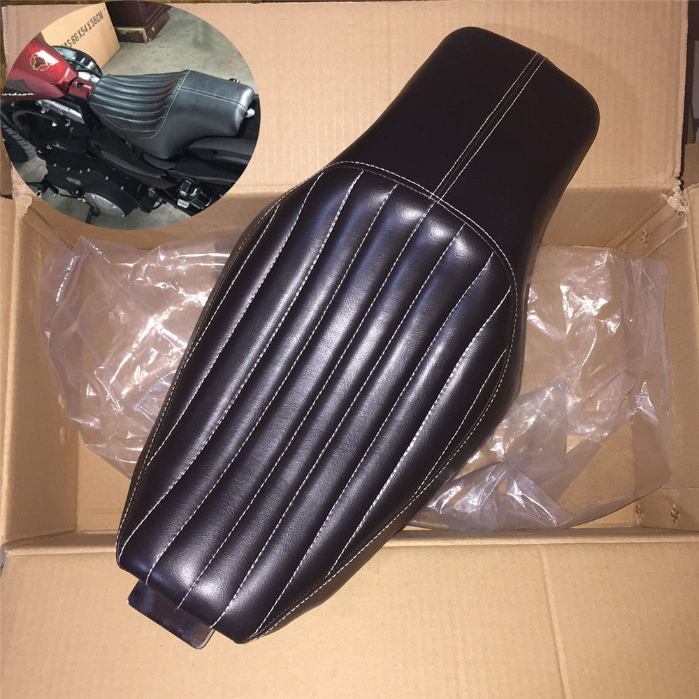 Assento de Couro Sintético (PU) de Motocicleta para Piloto e Garupa Dianteiro Traseiro para Harley Sportster XL Iron 883 1200 48 Forty-Eight 2004-2015 16