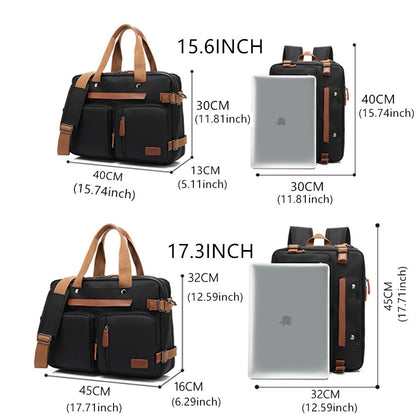 Nova Mochila Conversível Multifuncional 2025 Mochila para Notebook de 15,6/17,3 Polegadas Mochila de Viagem de Negócios Mochila Escolar de Nylon Impermeável