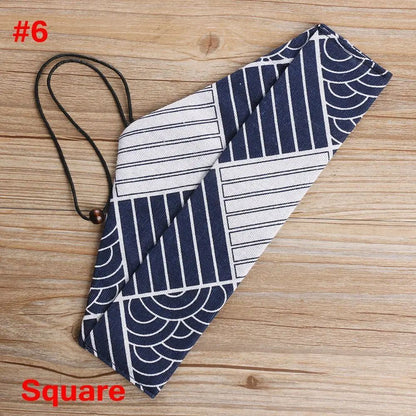Spoon Fork Chopsticks Portable Tableware Wooden Cutlery Sets Travel Dinnerware Suit Environmental with Cloth Pack Gift