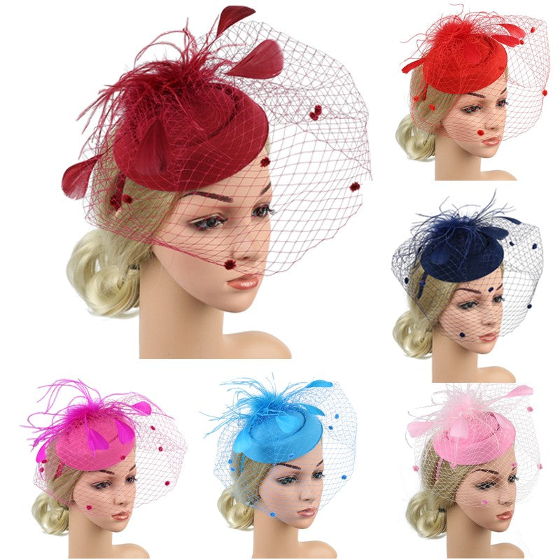 Handmade Large Women Feather Floral Hair Fascinator Hat Headband Accessories New Fedoras