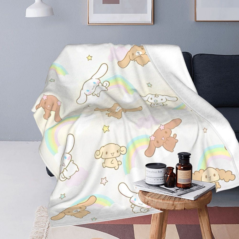 Sugarbunnies Sugar Rabbit Knitted Blanket Fleece Super Soft Throw Blankets for Outdoor Travel Bedroom Quilt