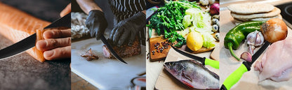 Faca de Pesca para Filetar Desossar Peixe 5 6 7 8 9 Polegadas Faca de Sashimi de Cozinha Antiaderente para Raspar Peixes Faca para Filetar Bainha