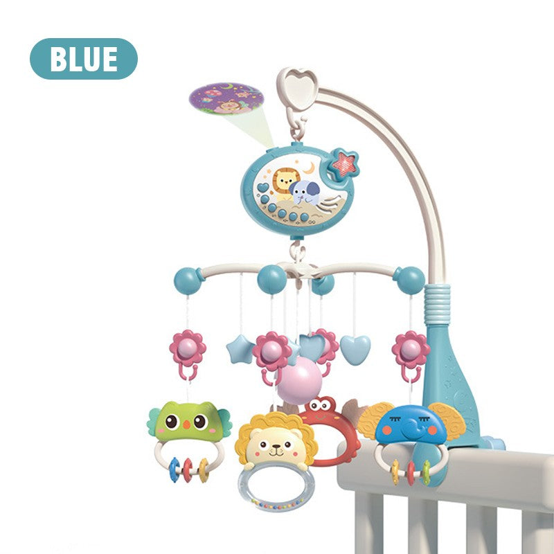 Baby Musical Crib Mobile And Rattle Remote Control Function 360 Rotating Mobile Baby Toys With Projection Hanging Bell Toy Gifts