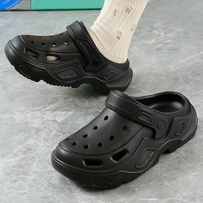 New Clogs Shoes For Women Men Platform High-heeled Outdoor EVA Non-slip Waterproof Sandals Comfortable Soft Heightening Shoes