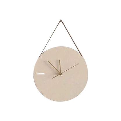 Korean style Wooden Wall Clock Minimalist Wood Silent Mute Clocks Bed Room Quartz Watch Furniture Hanging Ornaments Photo Prop