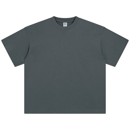 100 Heavy Weight Cotton T shirt For Men Women Short Sleeve Plain Tops Solid Oversized Tee Shirts Quality Clothing 8.8oz 250gsm