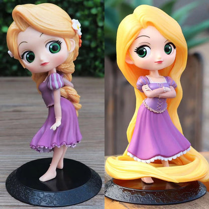 Disney 11cm Rapunzel Enrolados Boneco de Ação Modelo Anime Mini Decoração Coleção PVC Brinquedo Modelo para Presente Menina Criança