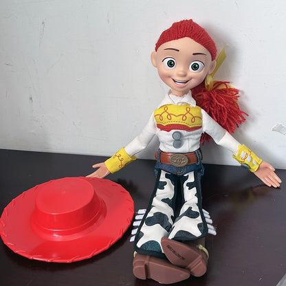 Toy Story 4 Woody e Jessie Articulados com Falas Canto Macio Fofo Anime Figura Decoração Modelo Presente de Aniversário Brinquedos