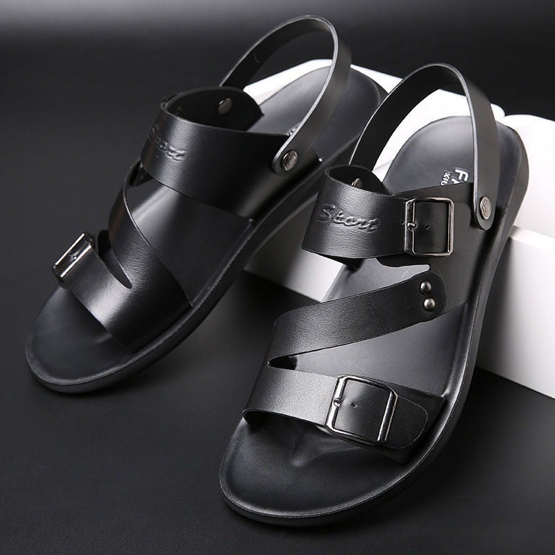 Summer Comfortable Men's Sandals 2025 Fashion Slippers Beach for Male Leather Shoes Open Toe Casual Mens Sandals zapatos hombre