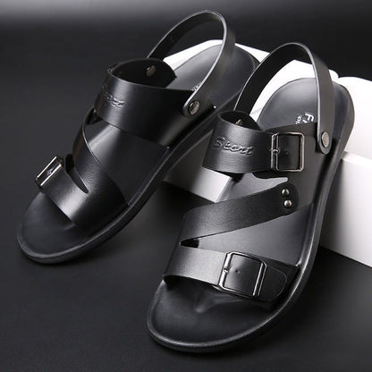 Summer Comfortable Men's Sandals 2025 Fashion Slippers Beach for Male Leather Shoes Open Toe Casual Mens Sandals zapatos hombre