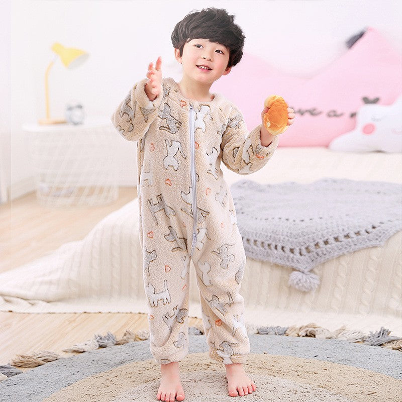 Macacões e jardineiras quentinhos para bebês meninas, macacões infantis para meninos, roupas de flanela para crianças, macacões e jardineiras de uma peça, 1-4 anos.