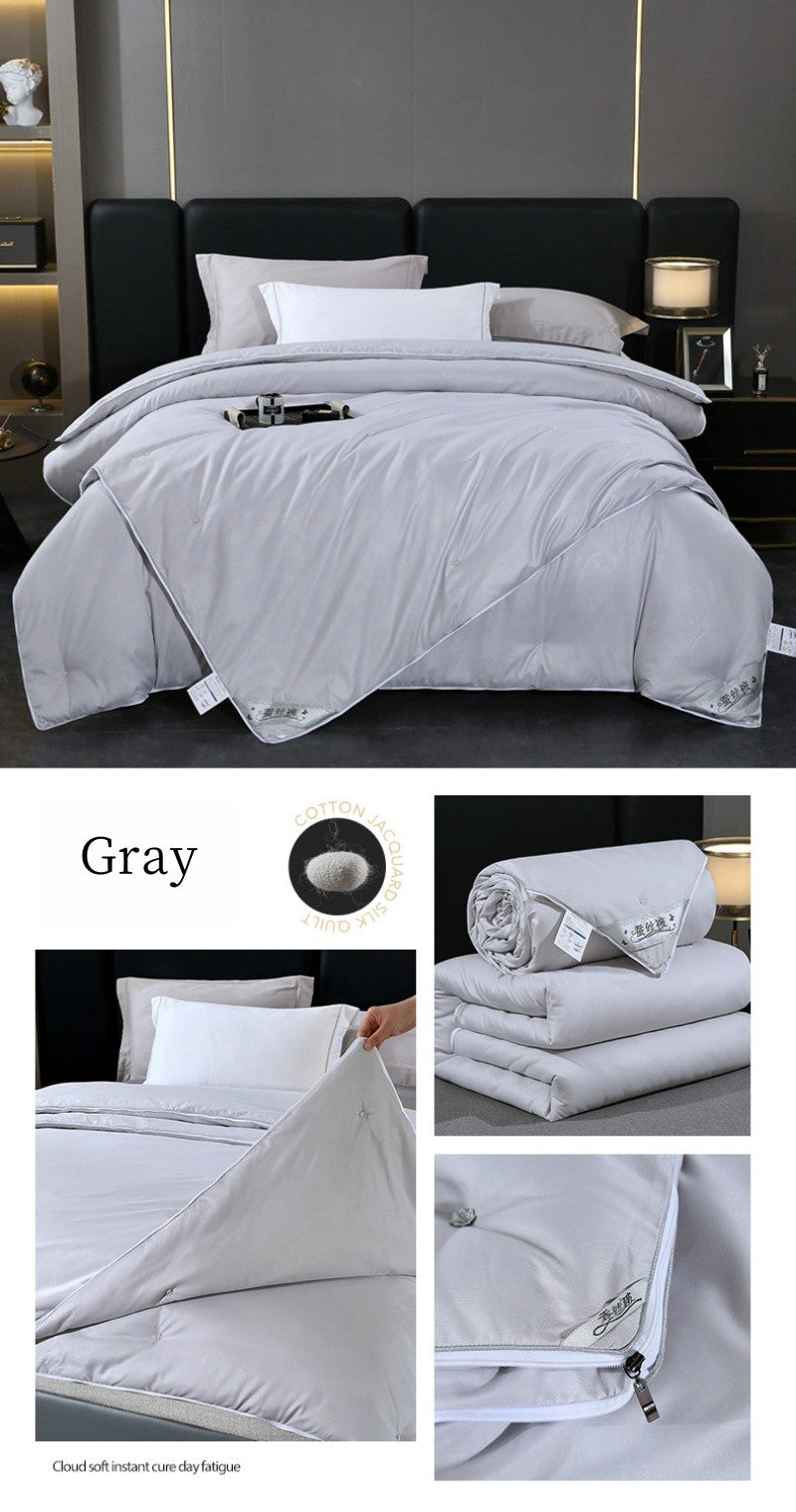 Edredom de Seda Natural Mulberry Luxuoso Queen King Size Acolchoado de Verão Inverno para Solteiro Casal Enchimento de Cama