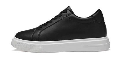Heightening Casual Shoes Fashion PU Leather Elevator Shoes for Men 6cm 8cm 10cm Invisible Height Increase White Sneakers Cortex