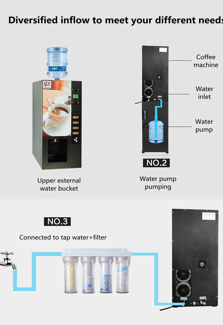 Self-Service Protein Shake Coffee Vending Machine for Gym & Fitness Mobile Payment Dual Temperature Options