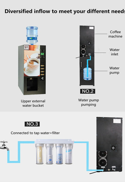Self-Service Protein Shake Coffee Vending Machine for Gym & Fitness Mobile Payment Dual Temperature Options