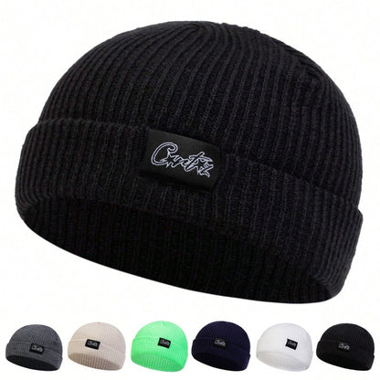 Unisex MILANO Letter Label Beanies Winter Warm Hat Hip Hop Cap Beanie Hat Caps for Women Men