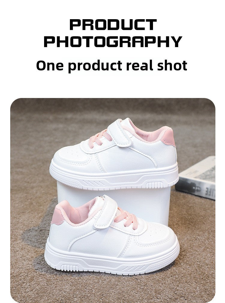 2025 Girl shoe spring Autumn Boy White Shoe Casual Running kid Shoe Anti Slip Soft Sole Sneaker kid tenis Hot selling item