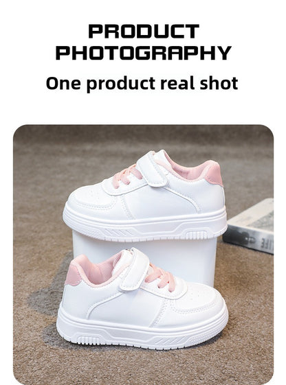 2025 Girl shoe spring Autumn Boy White Shoe Casual Running kid Shoe Anti Slip Soft Sole Sneaker kid tenis Hot selling item