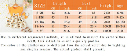 (0-3 Year Old Baby Girl Dress) Summer New Yellow Little Fly Sleeves Cute Bee Children'S Sleeveless Clothes+Bow Headband