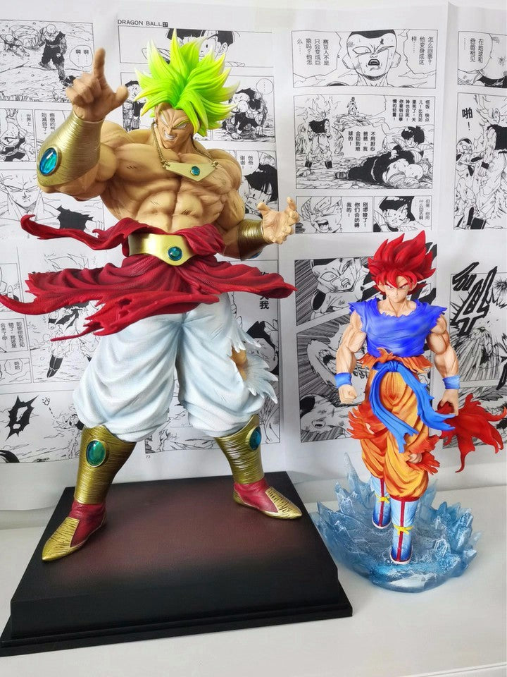 50CM Dragon Ball Breaking Circle Broly Figure Estátua JT Irmão Super Saiyajin GK Modelo de Estátua Ornamento Presente para Menino