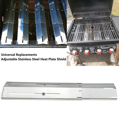 Universal Heat Plates Tent Shield Grill Parts Stainless Steel Adjustable Burner Cover Flame Tamer for Nexgrill Parts Charbroil