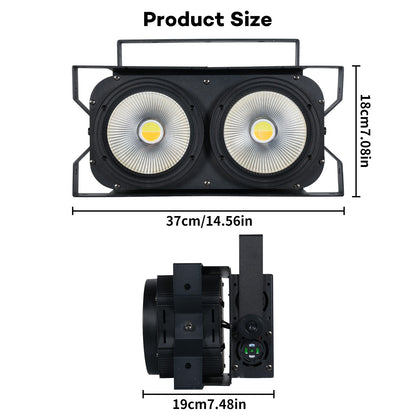U'King 4PCS 200W LED 2IN1 COB Par Light DMX Cool&Warm White Lighting Stage Light 2 Eyes LED Blinder Light for DJ Party Wedding