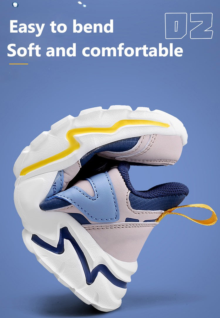 Four Seasons Sport Kids Sneakers Boys Casual Shoes For 5-16Years Children School Walking Non-slip Outdoor Running Shoes Leather