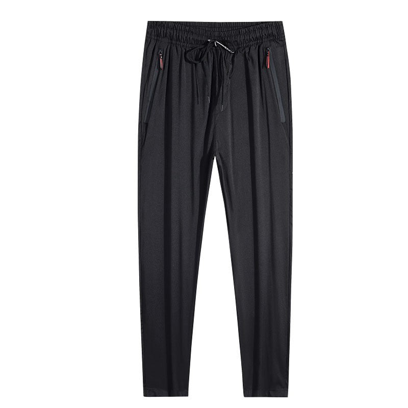 Calça Masculina Casual Stretch Slim Fit Elástico na Cintura Jogger Coreana Clássica Azul Preta Cinza Marca Masculina Calças Plus Size