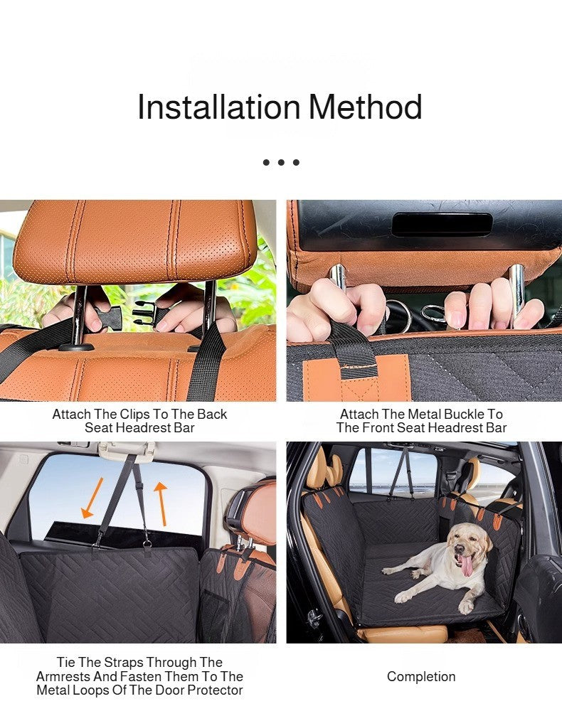 Capa de Carro Removível de Inverno Extensão Traseira Almofada para Cães Impermeável à Prova de Arranhões Antiderrapante Rede Almofada de Assento Traseiro para Pet