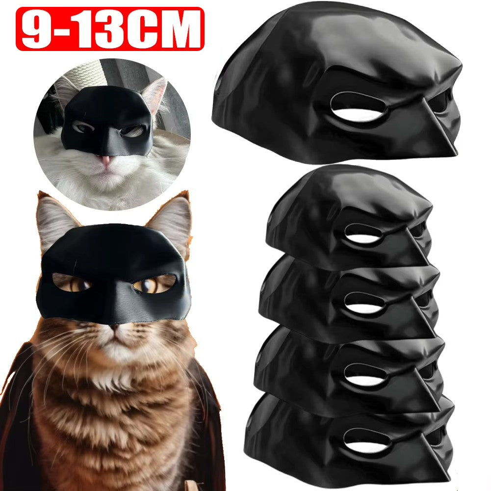Máscara de Gato Morcego 9-13cm, Máscara de Gato Vingador, Máscara de Morcego Fosca Fofa, Brinquedos de Super-Herói, Fantasia de Gato Morcego para Gatos, Suprimentos para Animais de Estimação