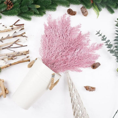 5Pcs Christmas Decoration Artificial Pine Leaves Branches Xmas Tree Pendent for Home Decor New Year Navidad DIY Garland Ornament