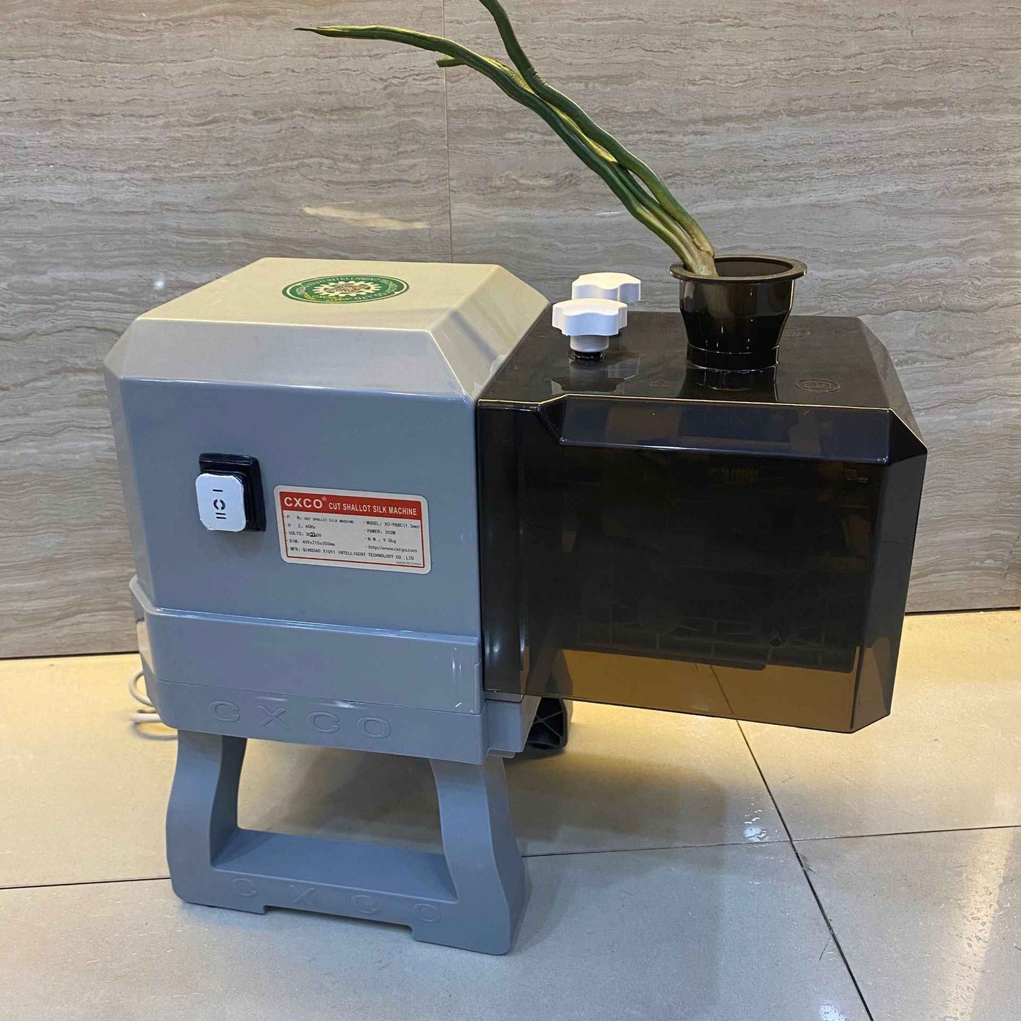 Fatiador Comercial de Cebolinha 2,3mm Máquina Elétrica para Cortar Cebolinha e Tiras de Gengibre Ferramenta de Cozinha para Restaurante Eletrodoméstico