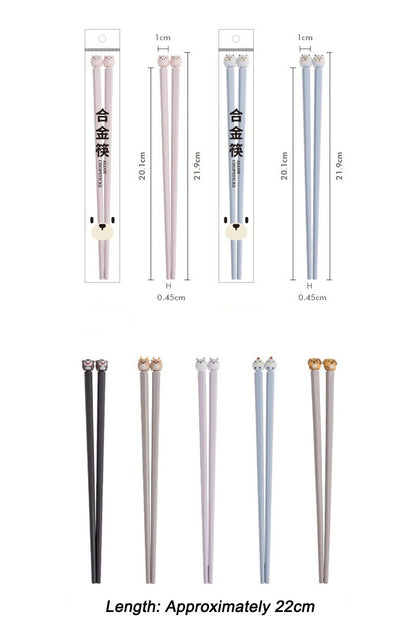 22cm 3D Bonitos Desenhos Animados Animais Hashi Para Crianças Hashi Chinês Comida Sushi Varas Casa Cozinha Louça Jantar Ferramenta de Cozinha