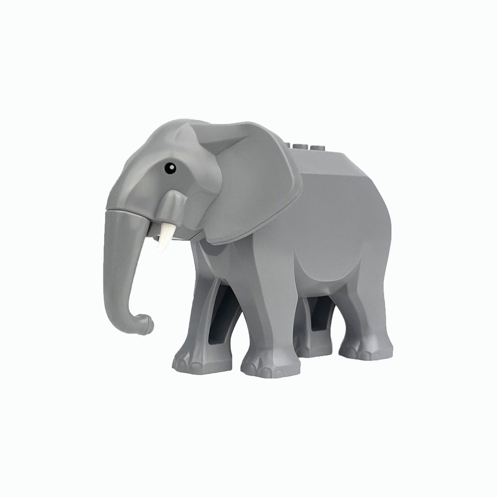 MOC Zoo Animal Building Block Accessories Set  Elephants Camel Deer Medieval Wolves Dinosaur Bricks Tyrannosaurus Model Toy