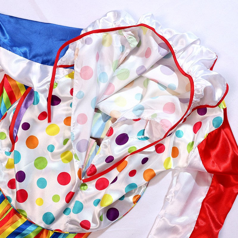 Adult Jumpsuit Circus Clown Cosplay Costume Stage Performance Suit Theme Party Joke Jumpsuits Just Clothing No Wig/shoes