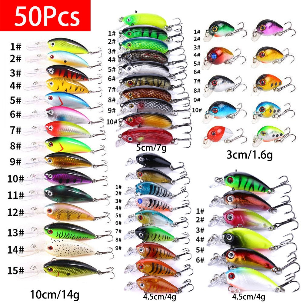 Kit de Iscas Artificiais para Pesca - Crankbait, Minnow, Popper, Pencil, Swimbait, Wobblers e Bionic Crank - Terno de Pesca