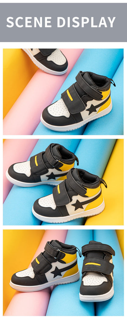 Kids Sneakers Children Orthopedic Shoes, Tip Toe Walking High-Top Ankle Support Anti-Slip Sole Trainers for Girls Boys