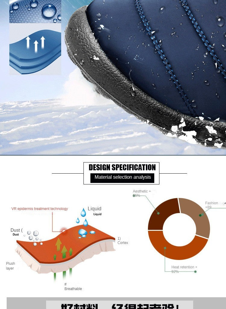 Botas Masculinas de Neve para Área Externa Sapatos Masculinos Botas de Inverno Masculinas Botas de Caminhada Cano Curto Botas Impermeáveis Masculinas Sapatos de Trabalho Calçados