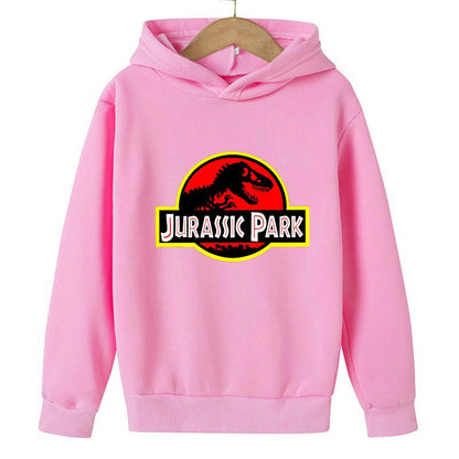 Fashion Print Jurassic Park Children's Hoodies Clothing Girls Casual Sweatshirr Spring Autumn Anime Boy Sweatshirt black Coat