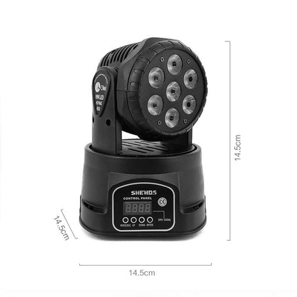 SHEHDS 1pcs LED 7x12W  Par Light 7x18W RGBWA+UV Moving Head Light Wash DMX 512  DJ Dicso Nightclub Party Christmas Audience