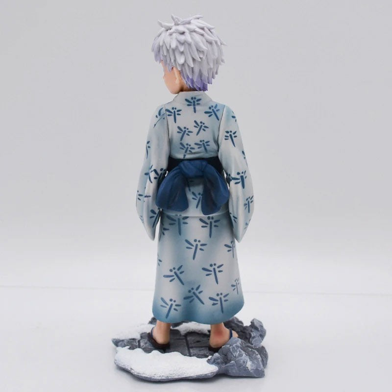 Boneco de Anime Jujutsu Kaisen Satoru Gojo Q Version Boneco de Ação Fofo Enfeite de Mesa de Anime Modelo de PVC Estátua Coleção Brinquedo Presente
