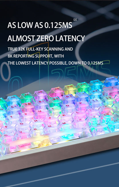 Teclado Gamer IROK MG75 PRO MAX 8K com Switch Magnético Acionamento Rápido de 0,005mm RT Teclado Mecânico com Hot Swap/SOCD/À Prova D'Água