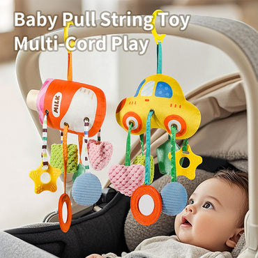 Brinquedo de sucção para carro de bebê, mamadeira, pingente de brinquedo Lala para bebê, chocalho de corda para recém-nascido, enfeite para pendurar no assento do carro, acessório calmante
