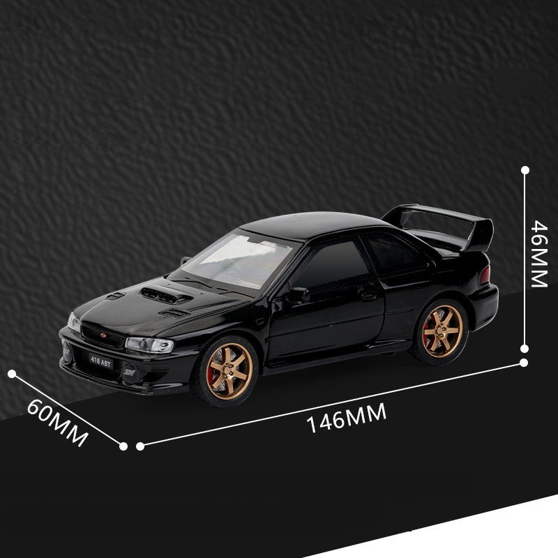 JDM 1/32 Subaru Impreza WRX STI Rally Supercar Diecast Model Alloy Metal Car Children's Toy Car Miniature Mini GT Holiday Gifts