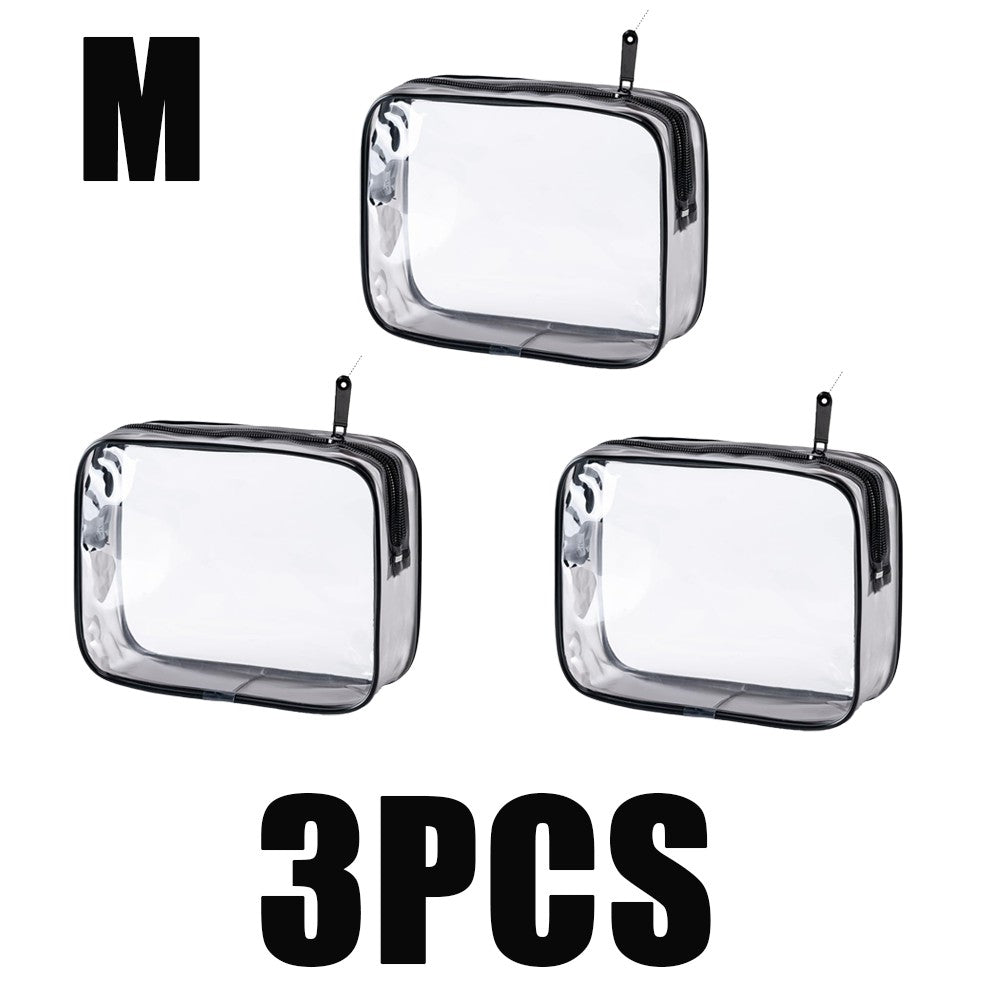 1/3pc Travel Organizer Bath Toiletry Wash Storage Bag Multifunction Large Capacity Waterproof Transparent With Zipper Women Gift