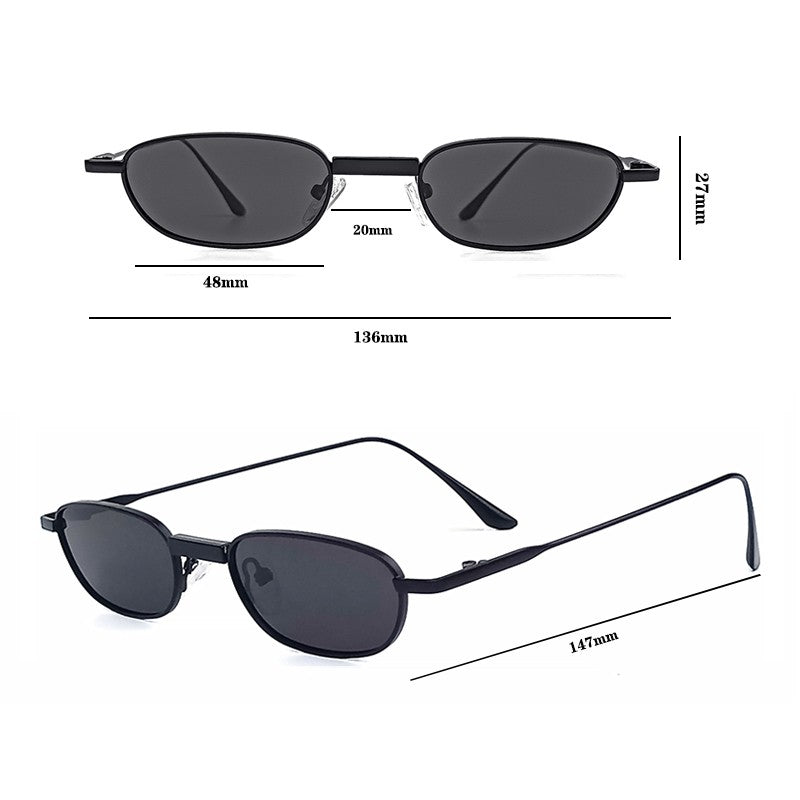 Óculos de Sol HBK New Retrô Polarizados Masculino Armação Pequena Lentes Tac Óculos de Sol Punk Feminino Pesca Óculos de Festa ao Ar Livre