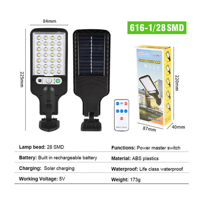 1-5 Pack Solar Street Lights Outdoor Waterproof Motion Sensor Wall LED with 3 Lighting Mode Solar Powered Lights for Garden