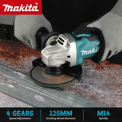 Makita DGA506 18V 125mm Esmerilhadeira Angular a Bateria Politriz Elétrica Sem Fio Lixadeira de Metal e Máquina de Corte